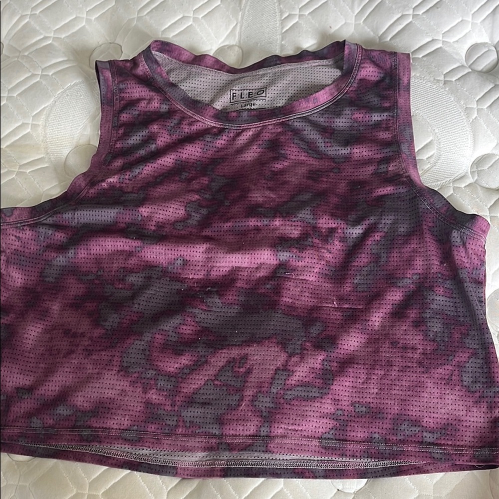 Fleo Shade of Purple Crop Tank Top